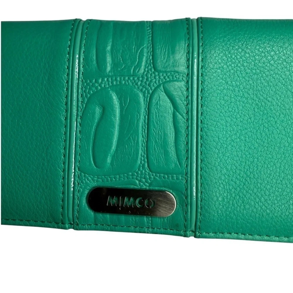 Mimco Teal Green Leather Wallet